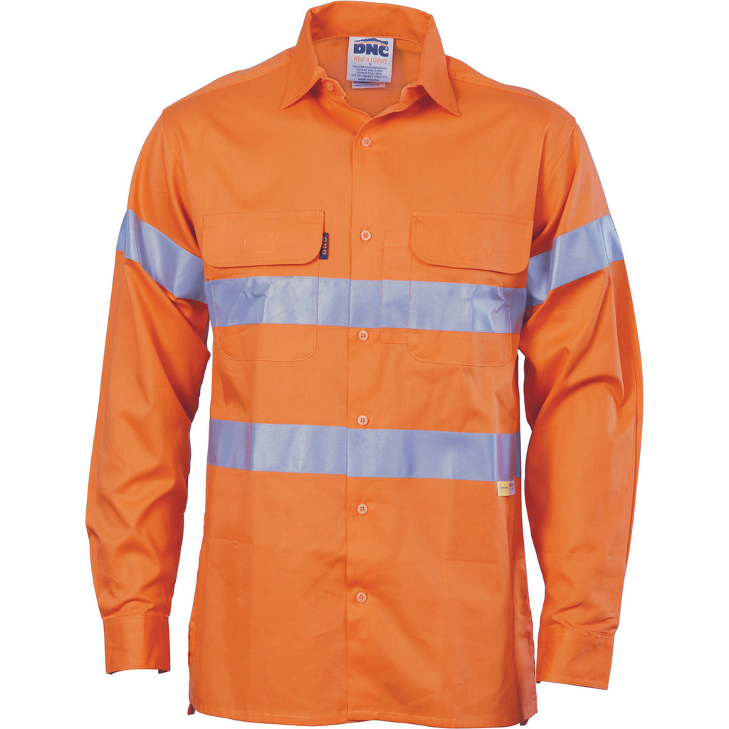 DNC HiVis Cool-Breeze L/S Cotton Shirt with 3M Value R/T (3987)