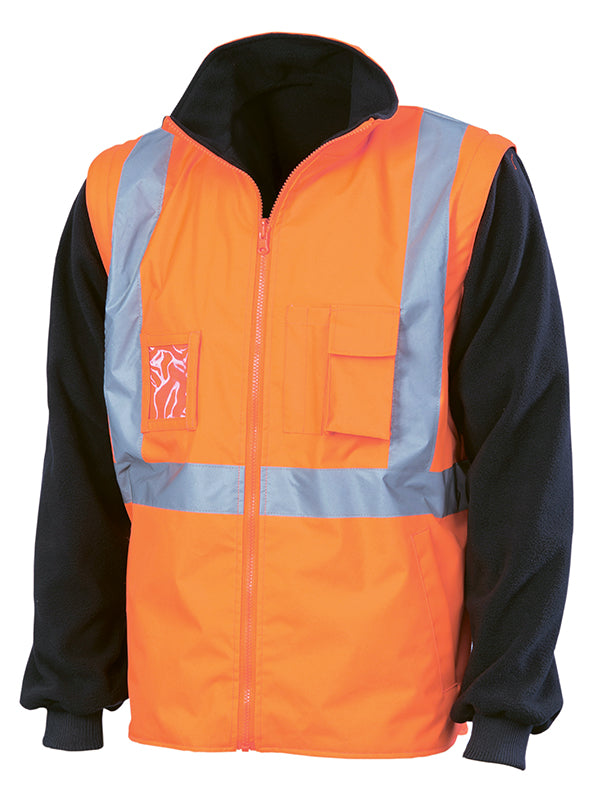 DNC HiVis 4 in 1 Zip Off Sleeve Reversible Vest (3990)