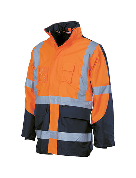 DNC Hivis Cross Back 2 Tone D/N “6 In 1” Contrast Jacket (Outer Jacket And Inner Vest Can Be Sold Separ (3998)