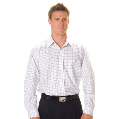DNC Mens Yarn Dyed L/S Check Shirt (4158)
