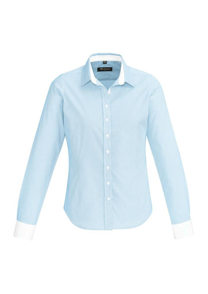 Biz Corporates-Biz Corporate Fifth Avenue Ladies Long Sleeve Shirt-Alaskan Blue / 4-Corporate Apparel Online - 2
