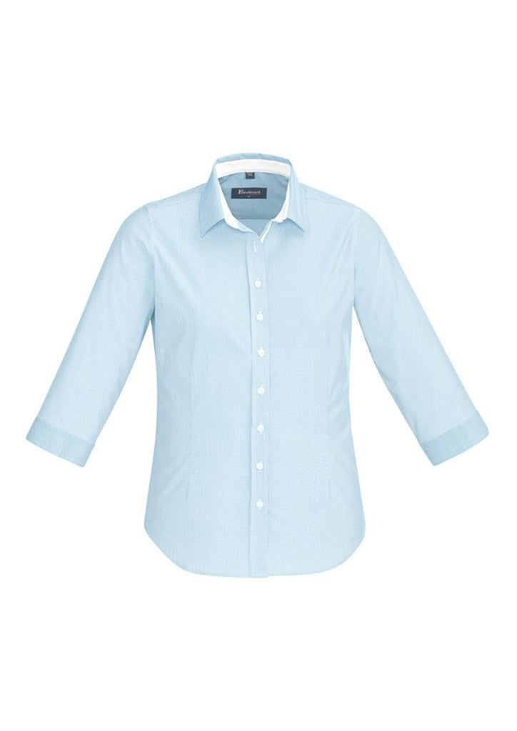 Biz Corporates-Biz Corporate Fifth Avenue Ladies 3/4 Sleeve Shirt-Alaskan Blue / 4-Corporate Apparel Online - 2