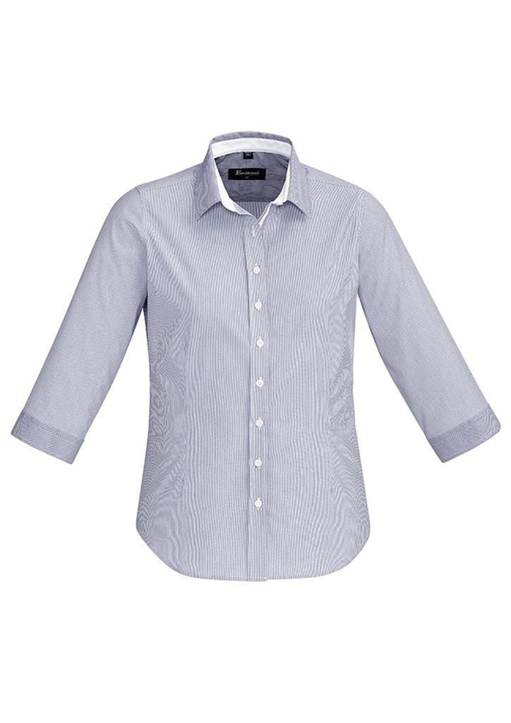Biz Corporates-Biz Corporate Fifth Avenue Ladies 3/4 Sleeve Shirt-Patriot Blue / 4-Corporate Apparel Online - 9