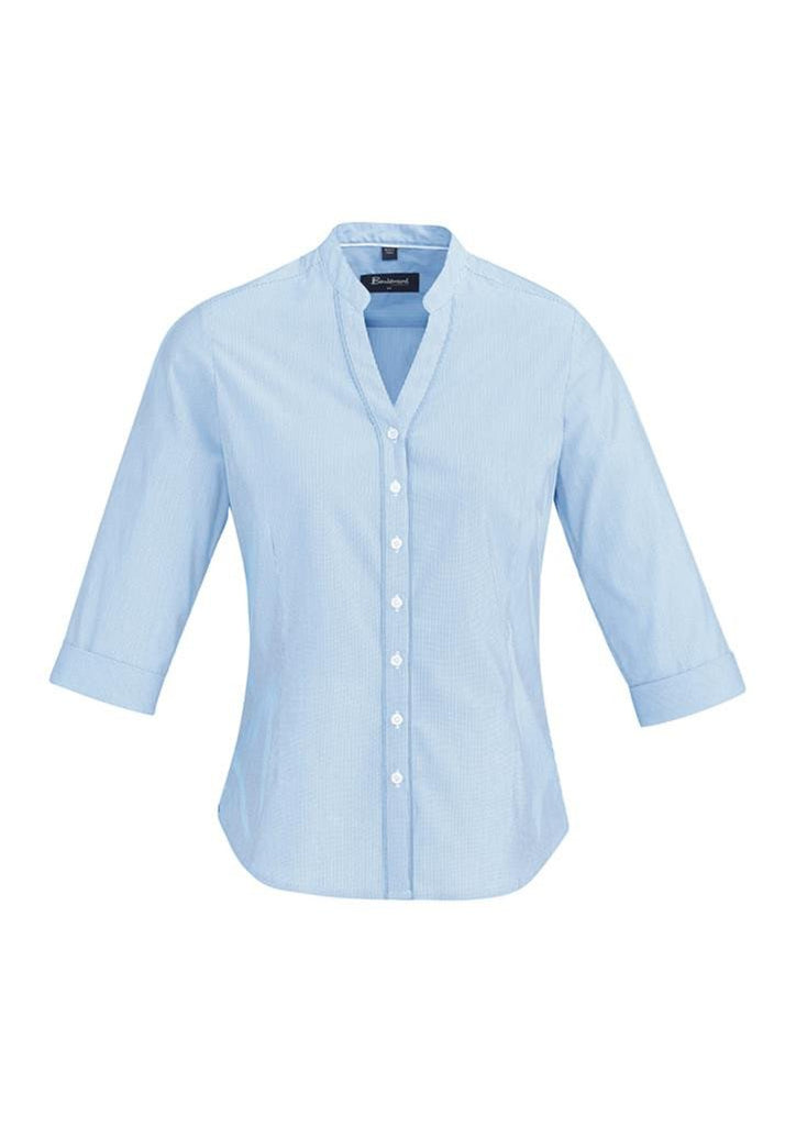 Biz Corporates-Biz Corporate Bordeaux Ladies 3/4 Sleeve Shirt-Alaskan Blue / 4-Corporate Apparel Online - 2
