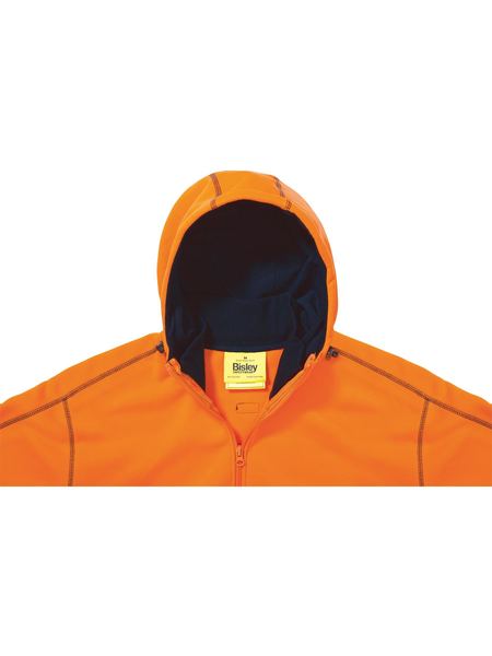 Bisley Hi Vis Zip Front Fleece Hoodie (BK6819)