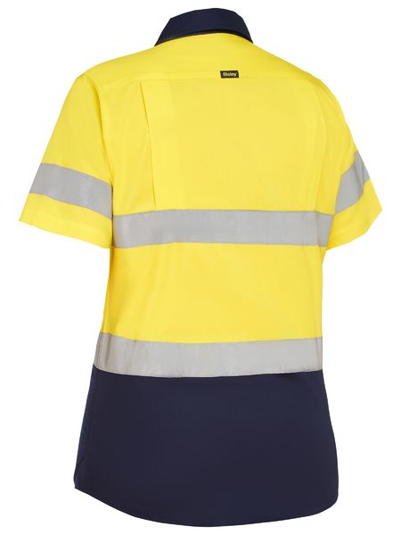 Bisley Women 's Taped Hi Vis Cool Lightweight Drill Shirt (BL1896)