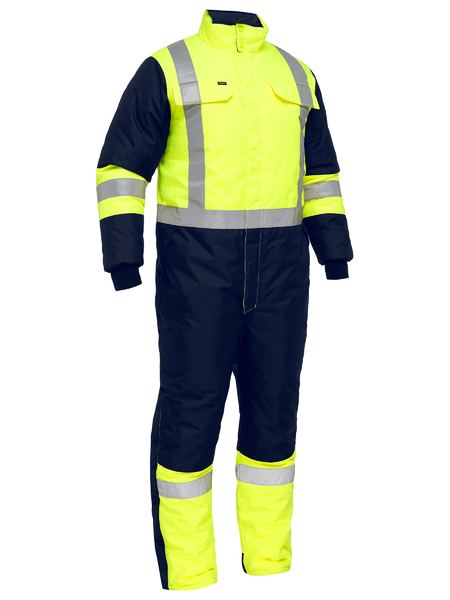 Bisley X taped two tone hi vis freezer coverall (BC6453T)