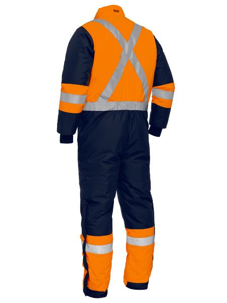 Bisley X taped two tone hi vis freezer coverall (BC6453T)