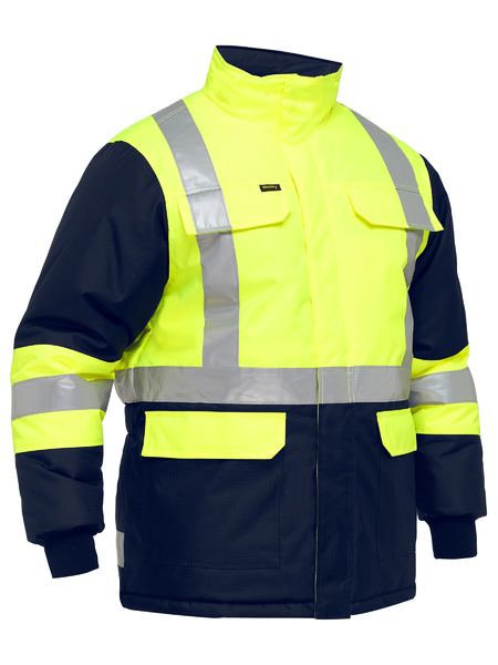 Bisley X taped two tone hi vis freezer jacket (BJ6450T)