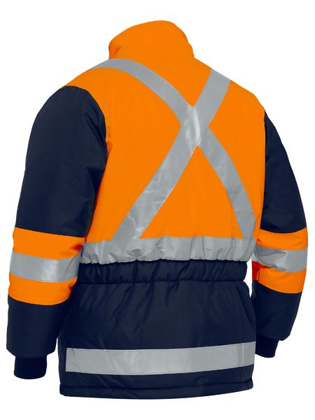 Bisley X taped two tone hi vis freezer jacket (BJ6450T)