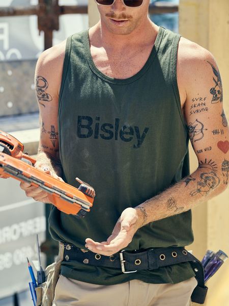 Bisley Cotton Logo Singlet (BKS063)