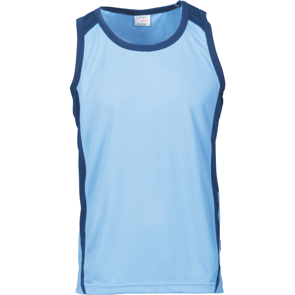 DNC Kids Cool-Breathe Contrast Singlet (5142)