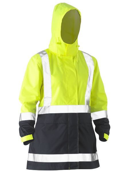 Bisley Women's H Taped Two Tone Hi Vis Rain Jacket (BJL6966T)