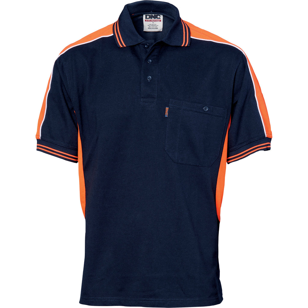 DNC Polyester Cotton Panel S/S Polo Shirt (5214)