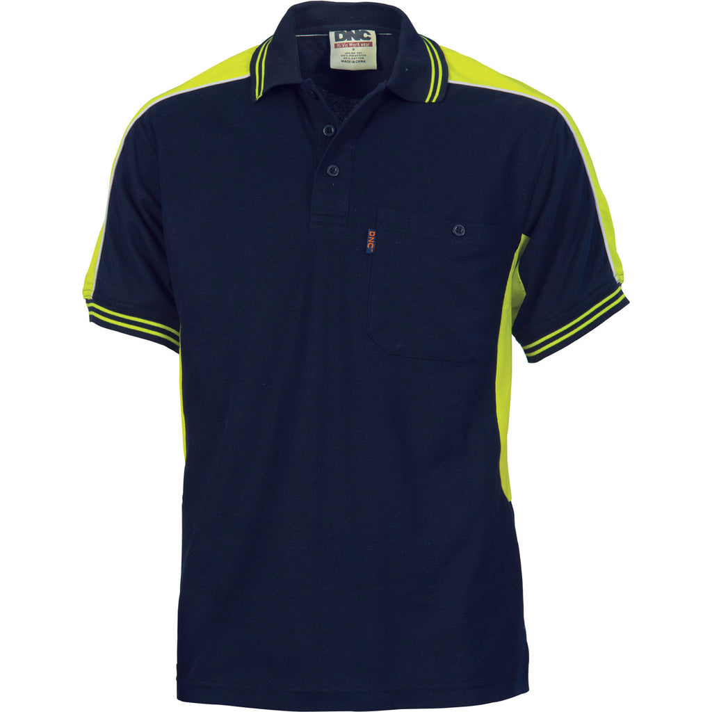 DNC Polyester Cotton Panel S/S Polo Shirt (5214)