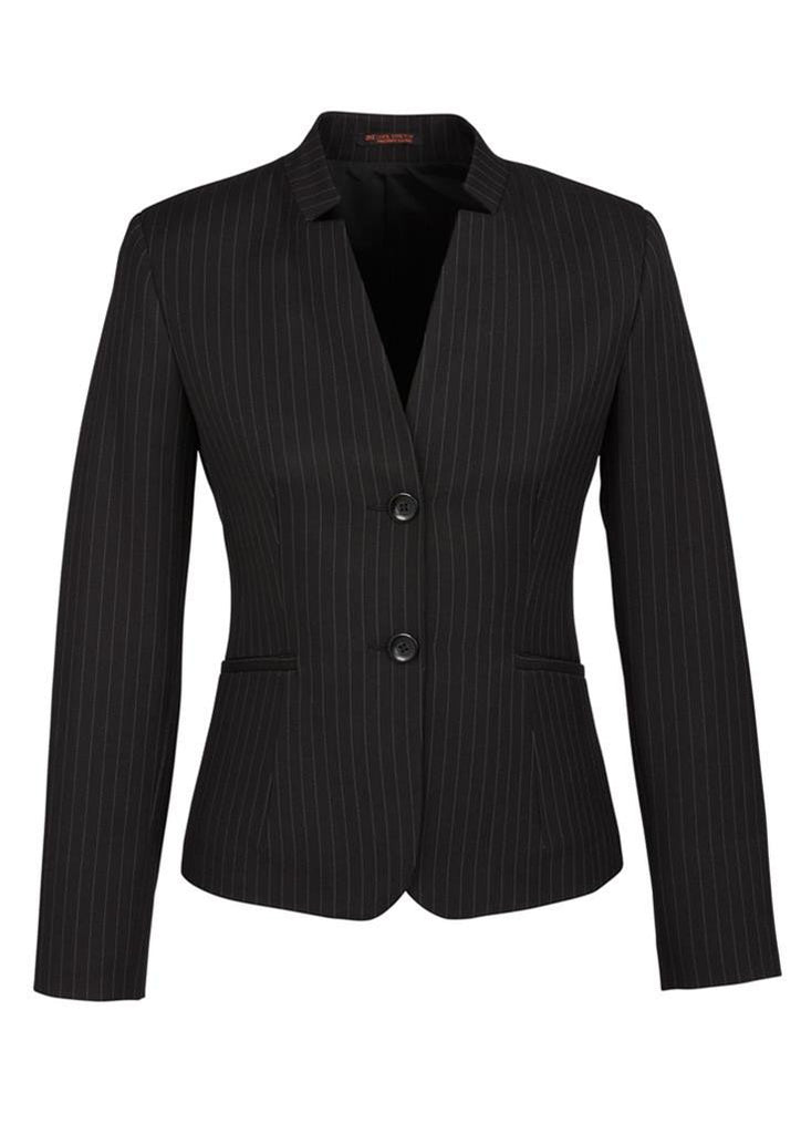 Biz Corporates-Biz Corporates Ladies Short Jacket with Reverse Lapel-Black / 4-Corporate Apparel Online - 2