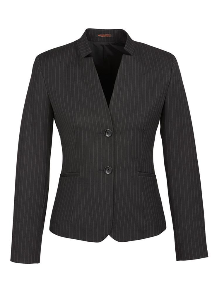 Biz Corporates-Biz Corporates Ladies Short Jacket with Reverse Lapel-Charcoal / 4-Corporate Apparel Online - 4
