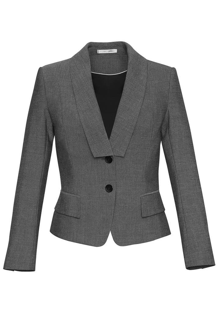 Biz Corporates-Biz Corporates Ladies Cropped Suit Jacket-Grey / 4-Corporate Apparel Online - 2