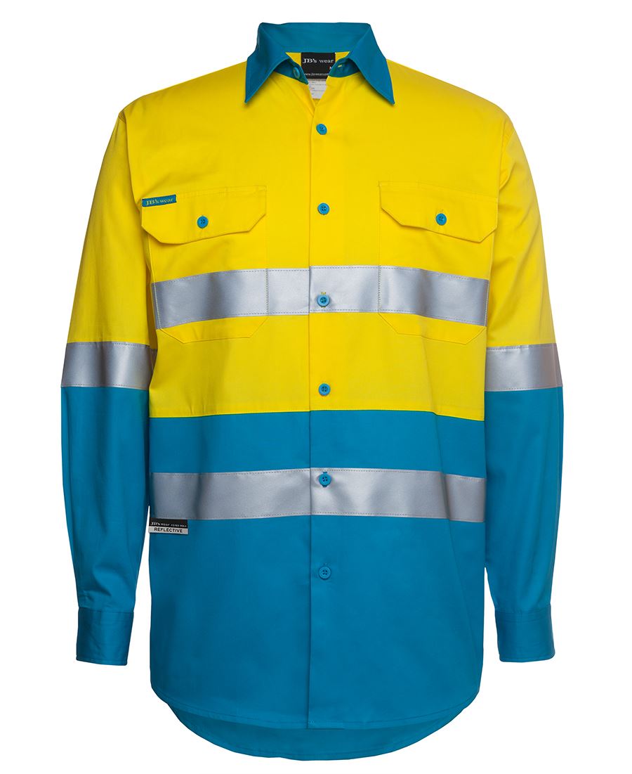 Jb s Hi Vis Long Sleeve D N 150g Work Shirt Adults 6DNWL
