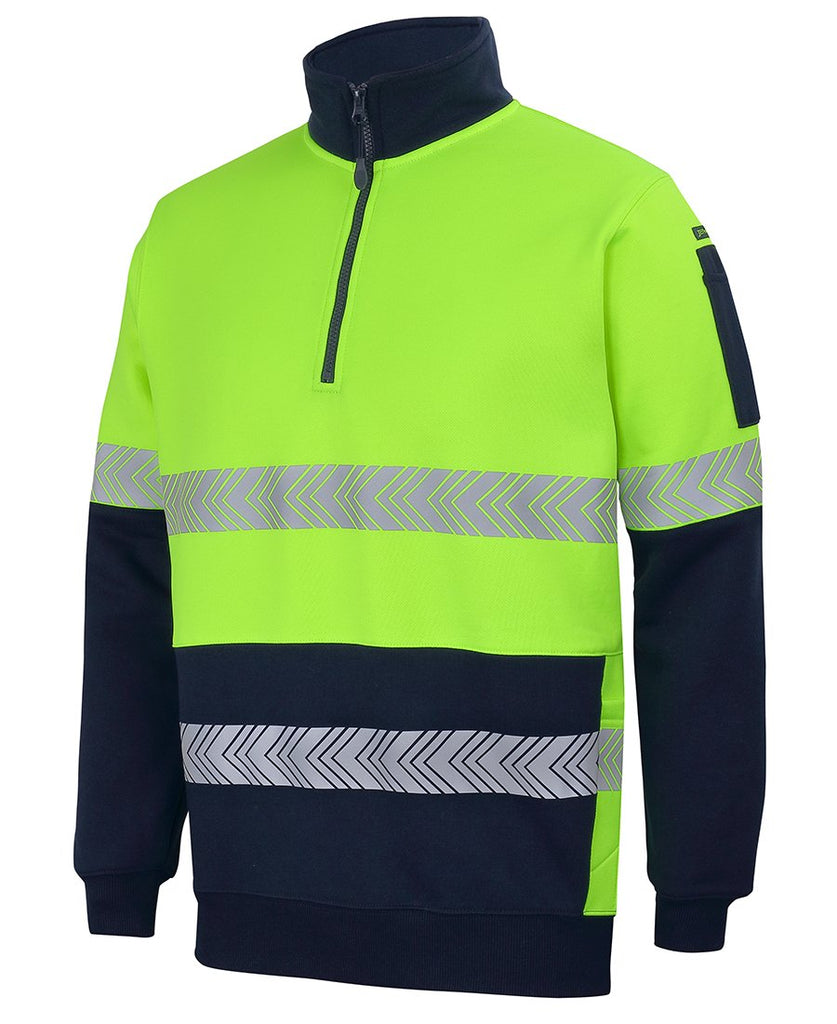 JB Hi Vis 330G 1/2 Zip Segmented Tape Fleece (6DPS)