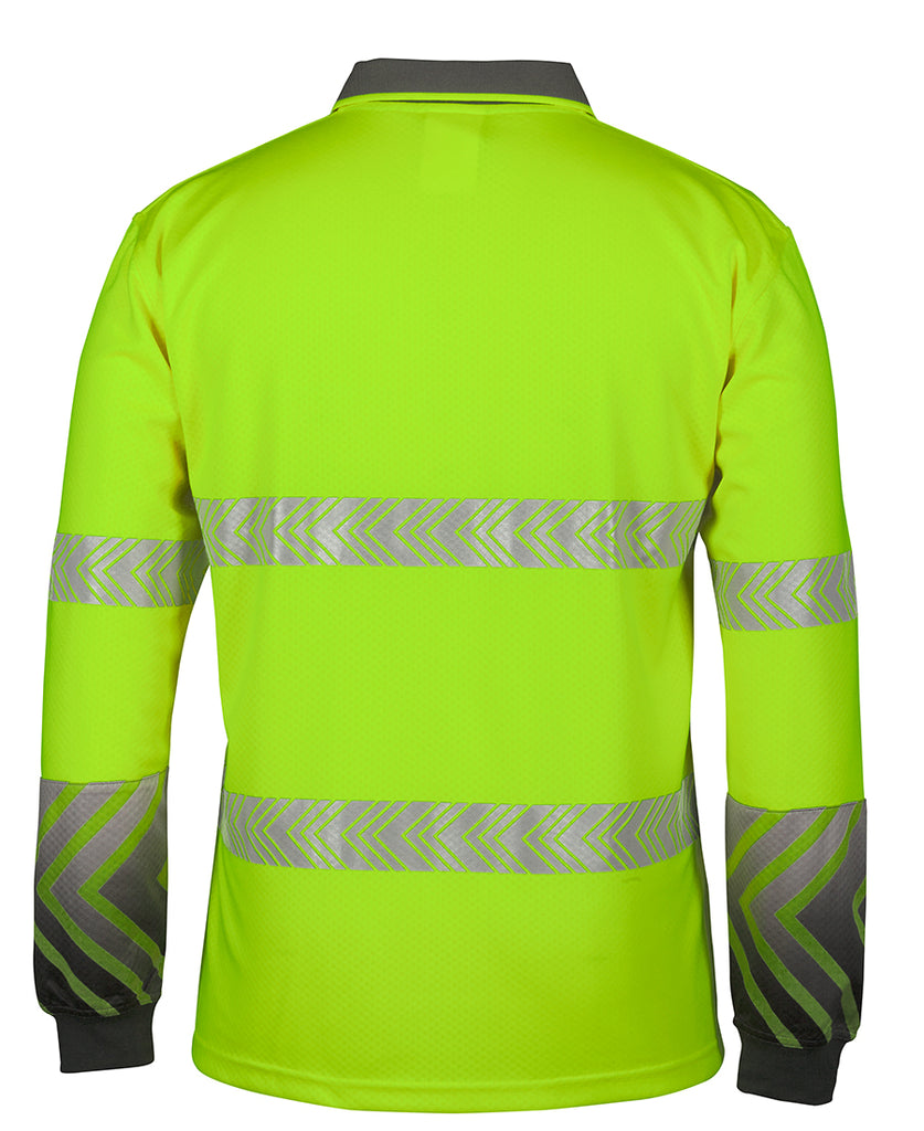 JB's Hi Vis L/S Arrow Sub Polo With Segmented Tape (6HAL)