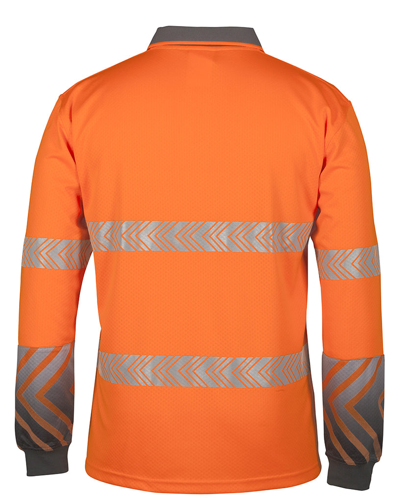 JB's Hi Vis L/S Arrow Sub Polo With Segmented Tape (6HAL)