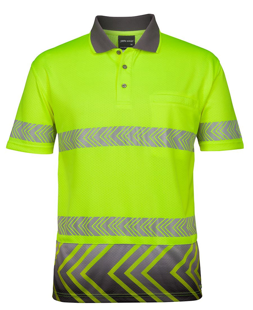 JB's Hi Vis S/S Arrow Sub Polo With Segmented Tape (6HAS)