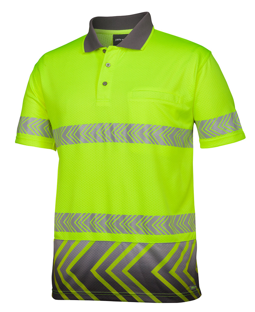 JB's Hi Vis S/S Arrow Sub Polo With Segmented Tape (6HAS)