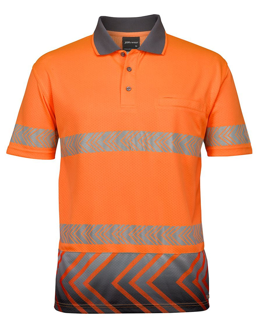 JB's Hi Vis S/S Arrow Sub Polo With Segmented Tape (6HAS)