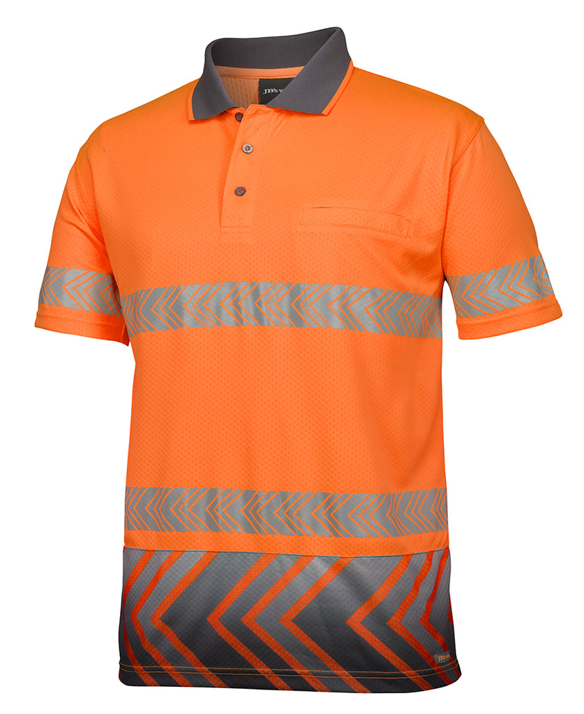 JB's Hi Vis S/S Arrow Sub Polo With Segmented Tape (6HAS)