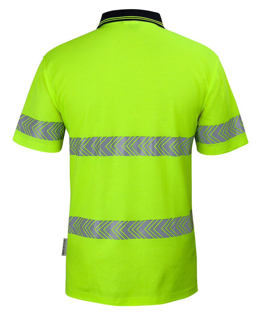 JB's Hi Vis (D+N) Cotton Back S/S Segmented Tape Polo (6HMSS)