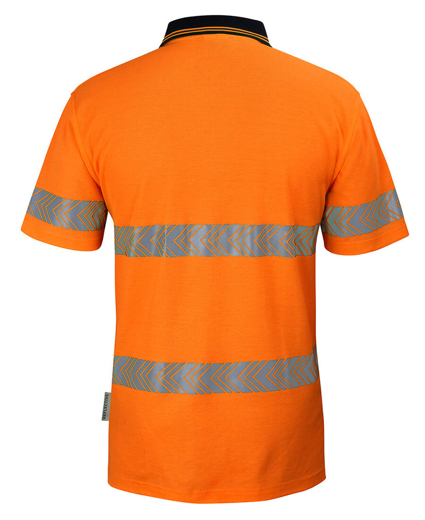 JB's Hi Vis (D+N) Cotton Back S/S Segmented Tape Polo (6HMSS)