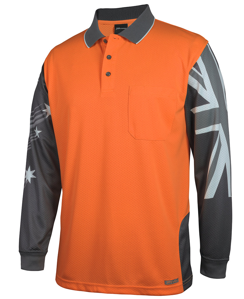 JB's Hi Vis L/S Southern Cross Polo (6HSCL)