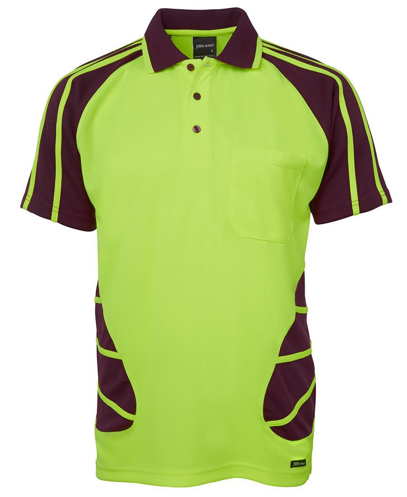 Jb's Hi Vis Short Sleeve Spider Polo - Adults (6HSP)