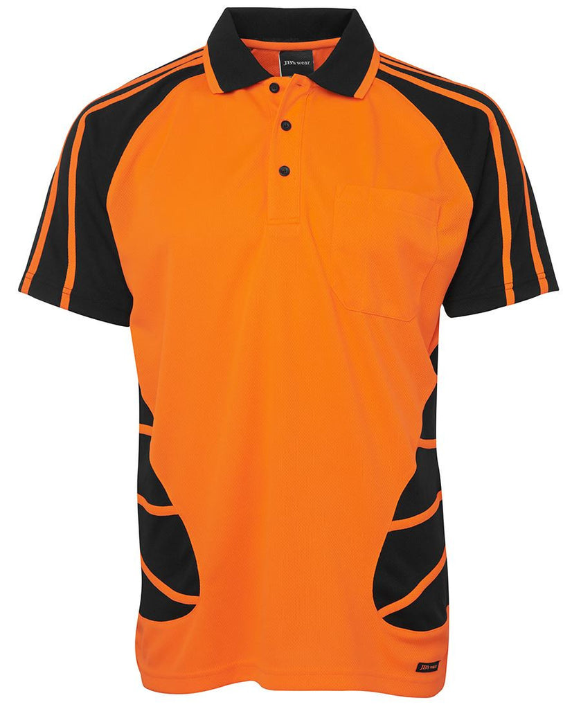 Jb's Hi Vis Short Sleeve Spider Polo - Adults (6HSP)