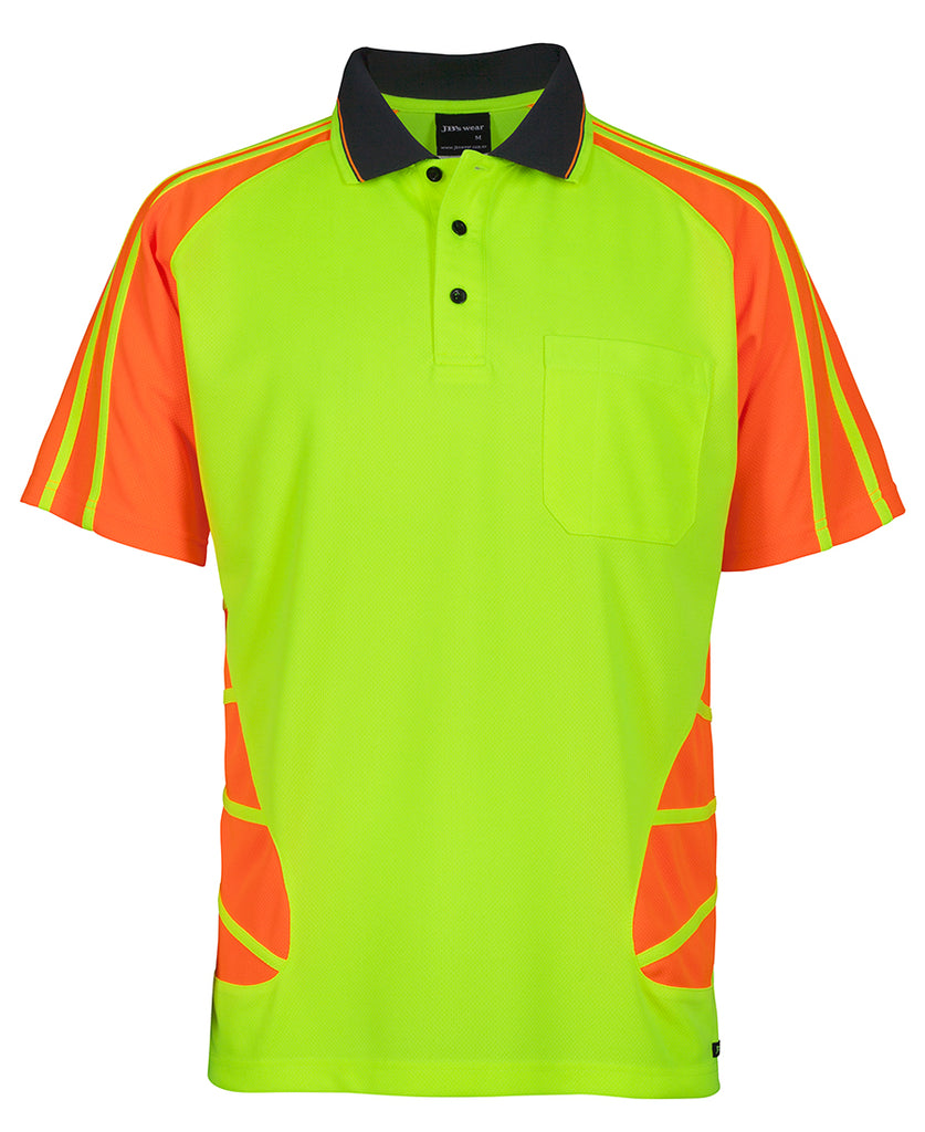 Jb's Hi Vis Short Sleeve Spider Polo - Adults (6HSP)