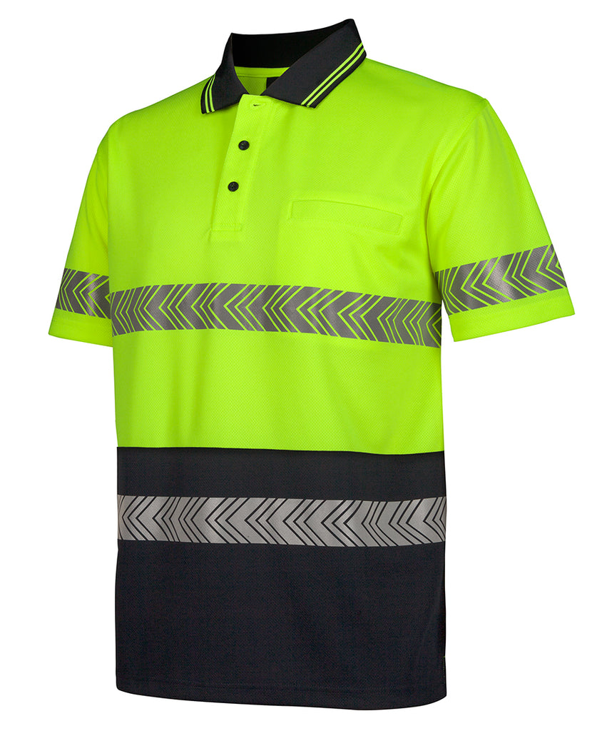 Jb's Hi Vis S/S Segmented Tape Polo (6HSST)