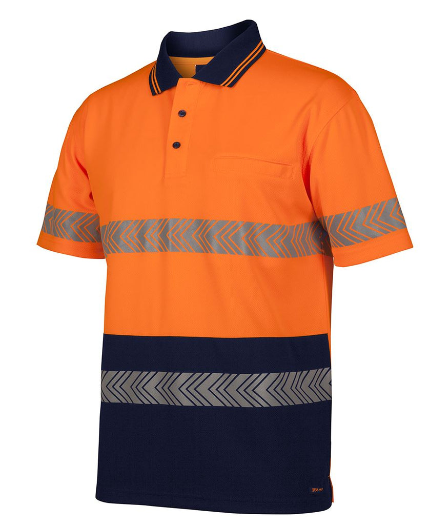 Jb's Hi Vis S/S Segmented Tape Polo (6HSST)