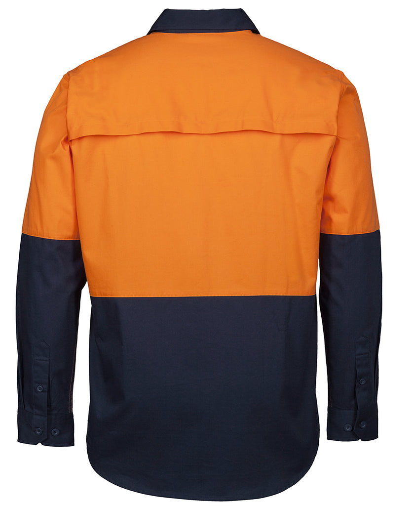 JB'S Hi Vis Close Front L/S 150G Work Shirt (6HVCS)