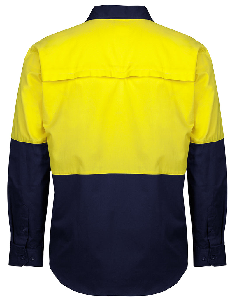 JB'S Hi Vis Close Front L/S 150G Work Shirt (6HVCS)