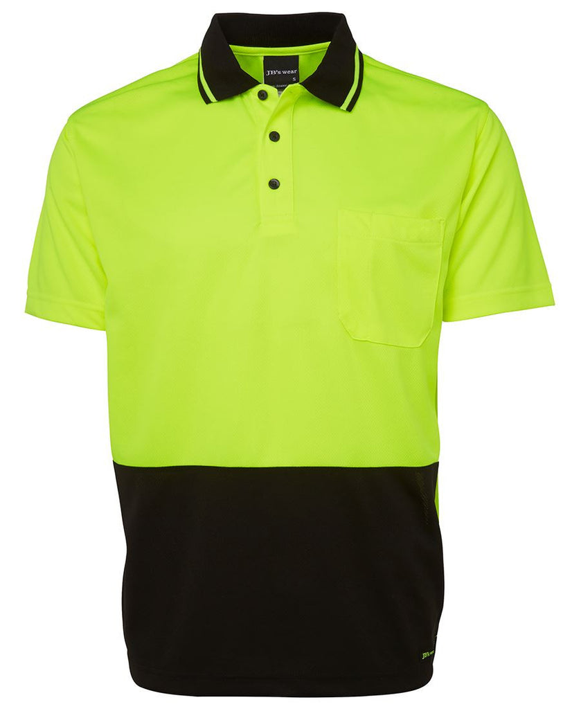 JB's Adults Hi Vis  Non Cuff Traditional Polo 2nd Color (6HVNC)