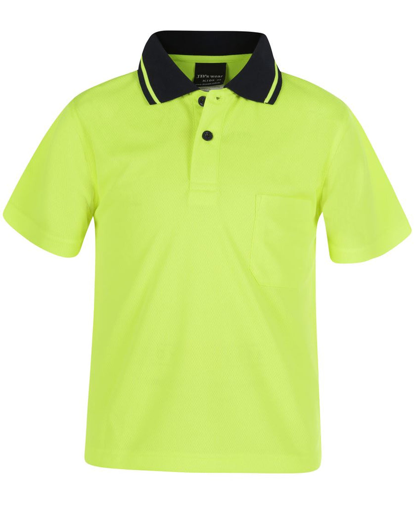 JB's Adults Hi Vis  Non Cuff Traditional Polo 2nd Color (6HVNC)