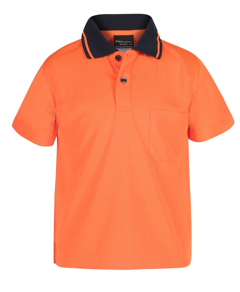 JB's Adults Hi Vis  Non Cuff Traditional Polo 2nd Color (6HVNC)