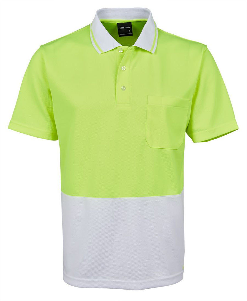 JB's Adults Hi Vis  Non Cuff Traditional Polo 2nd Color (6HVNC)