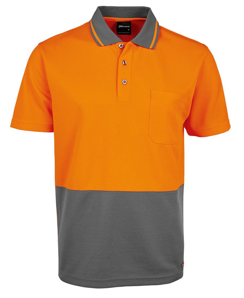 JB's Adults Hi Vis  Non Cuff Traditional Polo 2nd Color (6HVNC)