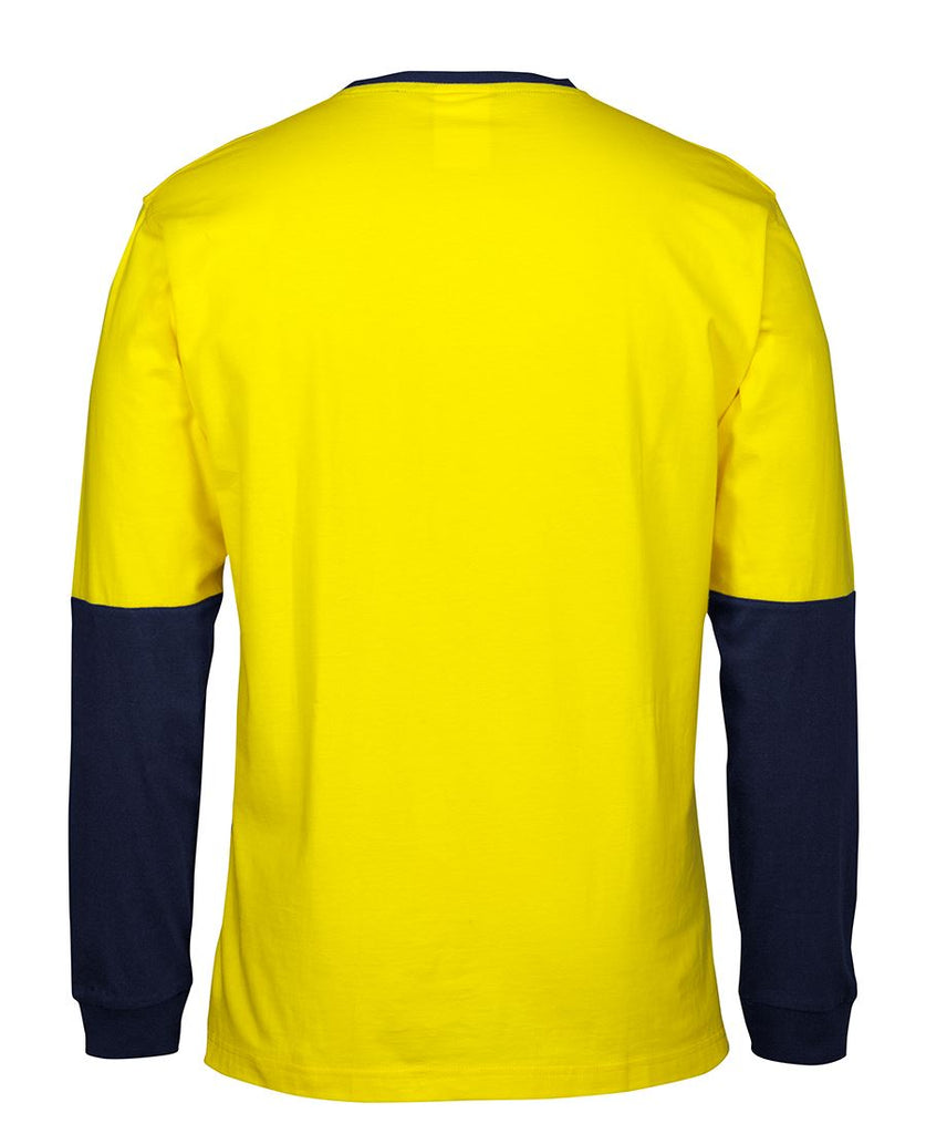 JB's Hi Vis L/S Crew Neck Cotton T-Shirt (6HVTN)