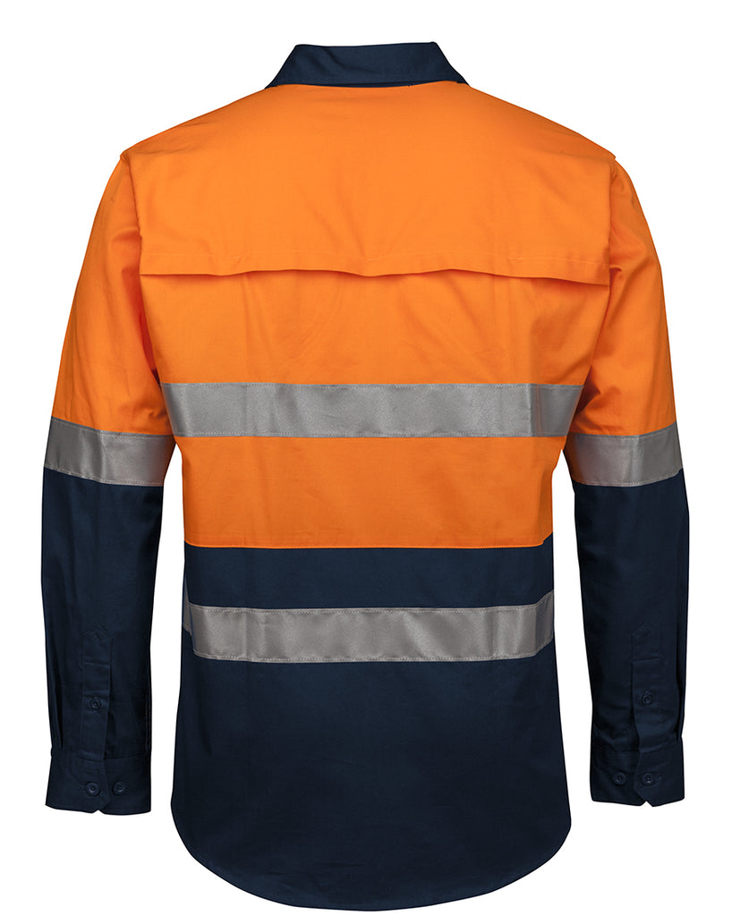 JB'S Hi Vis (D+N) Close Front L/S 150G Work Shirt (6HWCS)