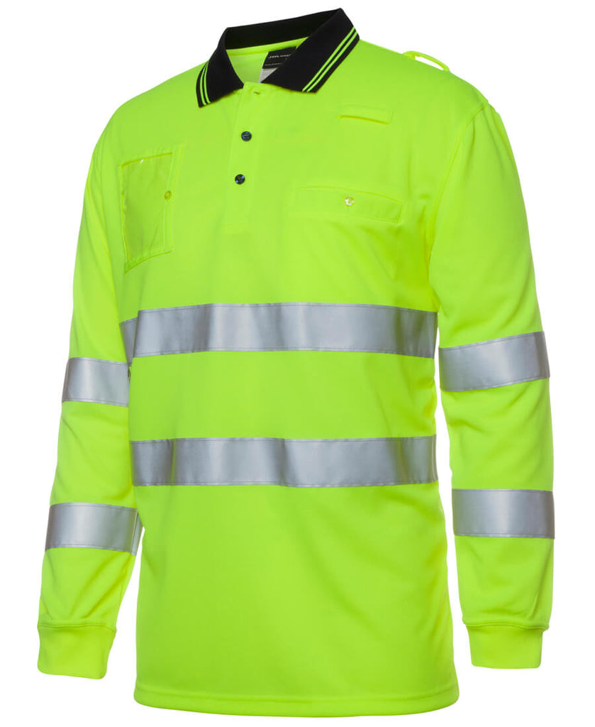 JB's Hi Vis Bio Motion (D+N) L/S Polo with 3M Tape (6QTDP)