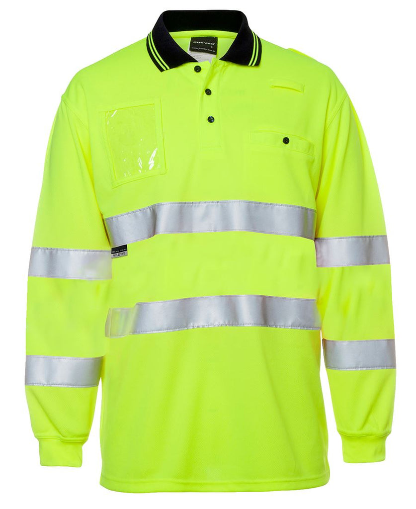 JB's Hi Vis Bio Motion (D+N) L/S Polo with 3M Tape (6QTDP)