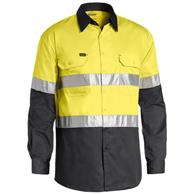 Bisley Men's 3M Taped Cool Hi Vis Light Weight Shirt (BS6696T)